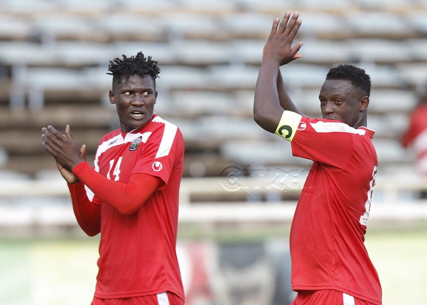Michael Olunga and Victor Wanyama during their assignment with the Kenyan national team Harambee Stars