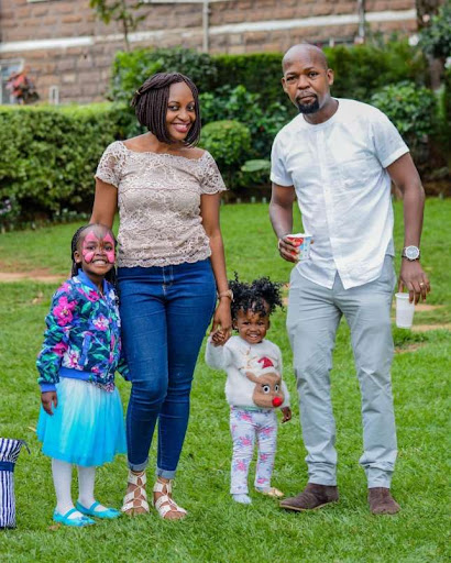Alex Mwakideu and his wife Mariam Mwemba with their three children together.