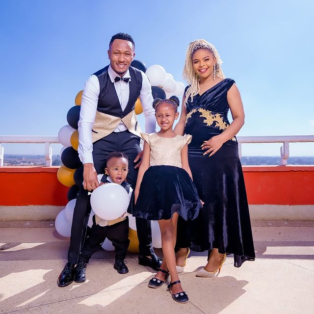 Size 8 with her husband DJ Mo and their two children in 2021. She was pregnant then but lost the unborn baby