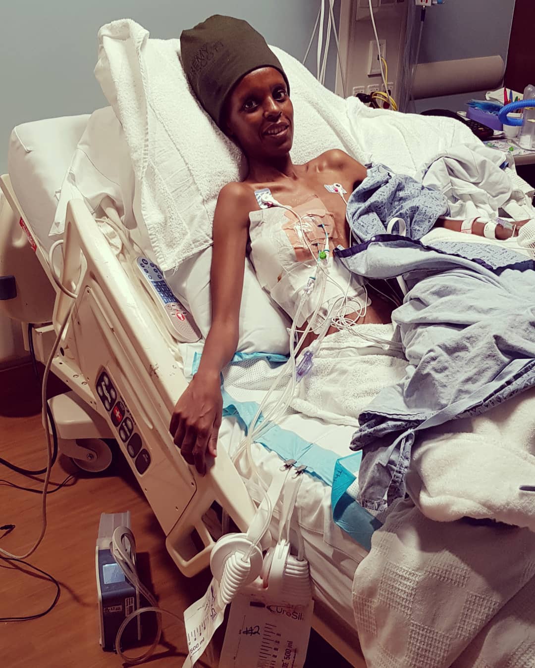 Njambi Koikai while receiving treatment for endometriosis at Northside Hospital in Atlanta, Georgia - USA  