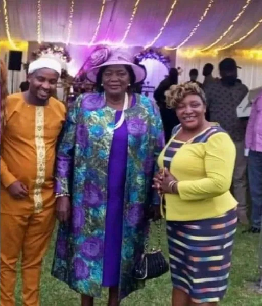 Martin wa Janet (left) and Mama Ngina Kenyatta (center)
