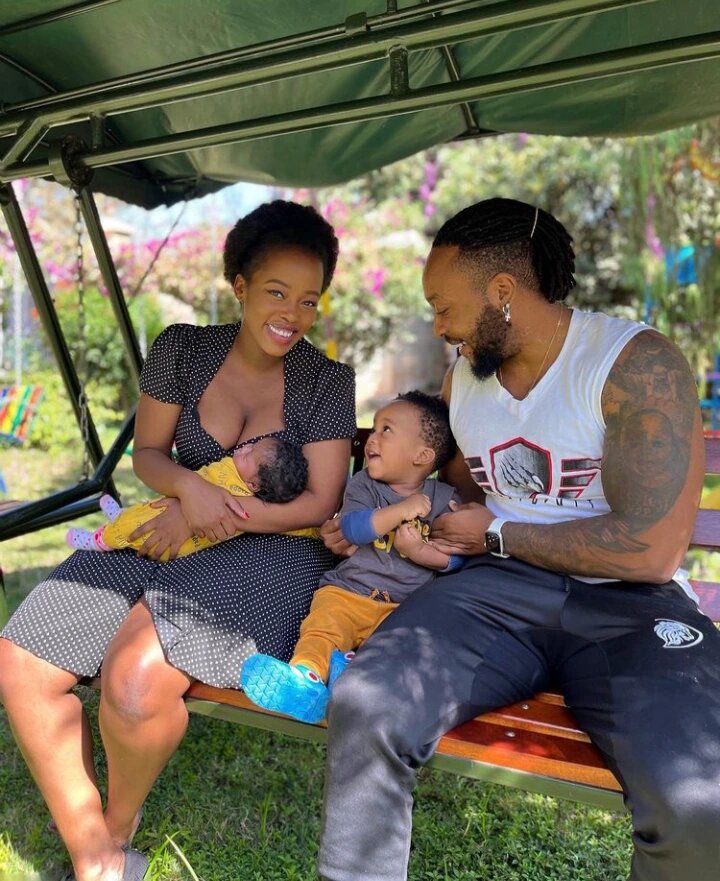 Corazon Kwamboka and Frankie with their two children