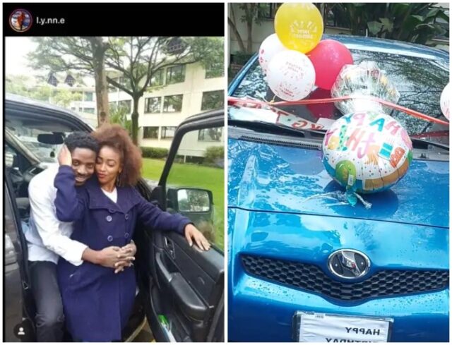 Eric Omondi Gifts On/Off Girlfriend Lynne Secondhand Toyota Vitz For Getting Pregnant For Him
