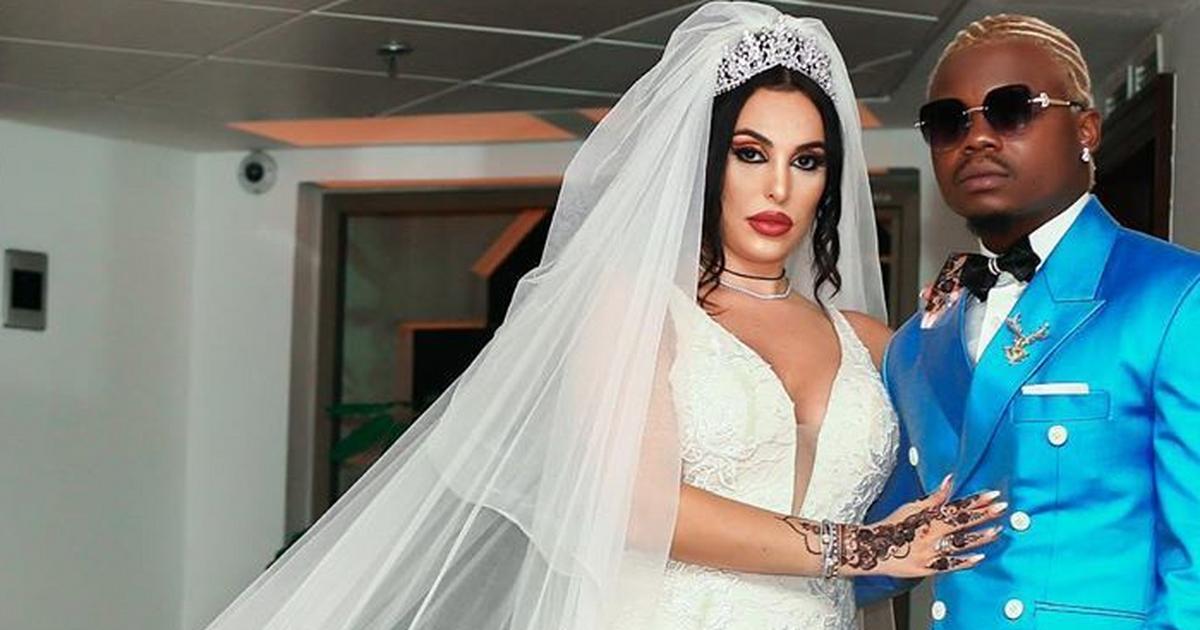 Harmonize and his Italian ex wife Sarah Michelotti during their wedding in September 2019