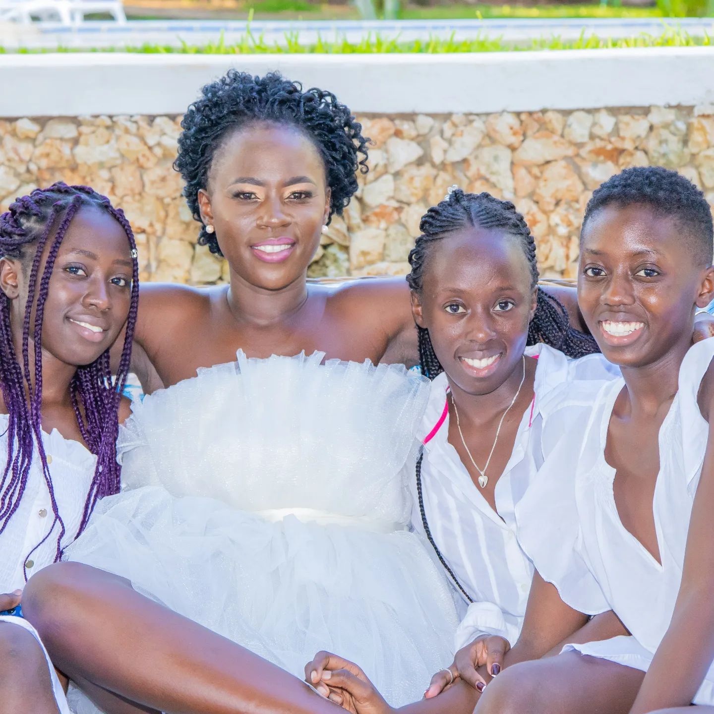 Akothee with her daughters 