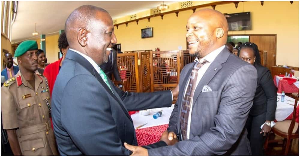 Jalang'o and Ruto in Parliament. 