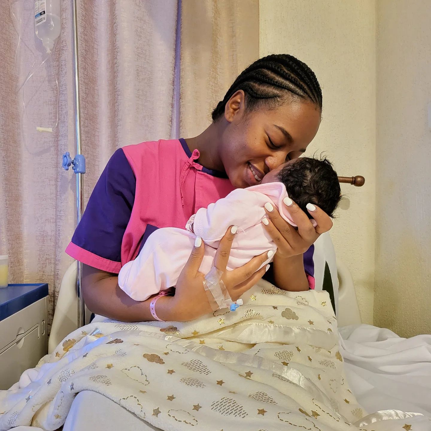 Diana Marua with her newborn baby Malkia