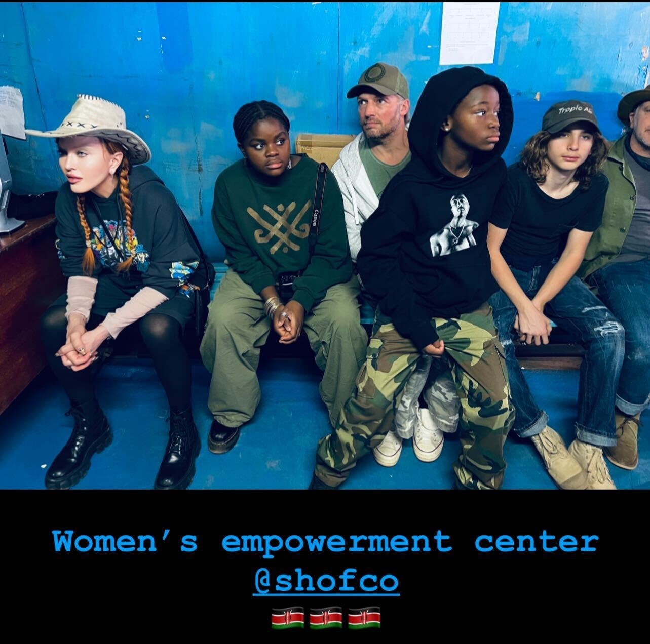 madonna with her kids in Kenya