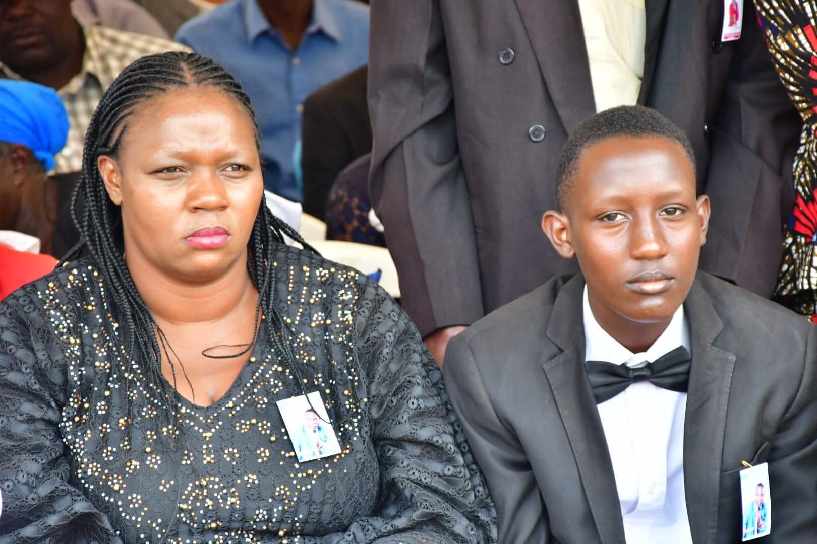 Ilagosa's Widow And Son Seen Publicly For The First Time During His Burial (PHOTOS)