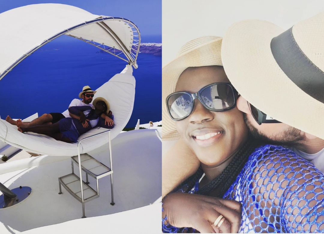 Akothee and Omosh in Santorini