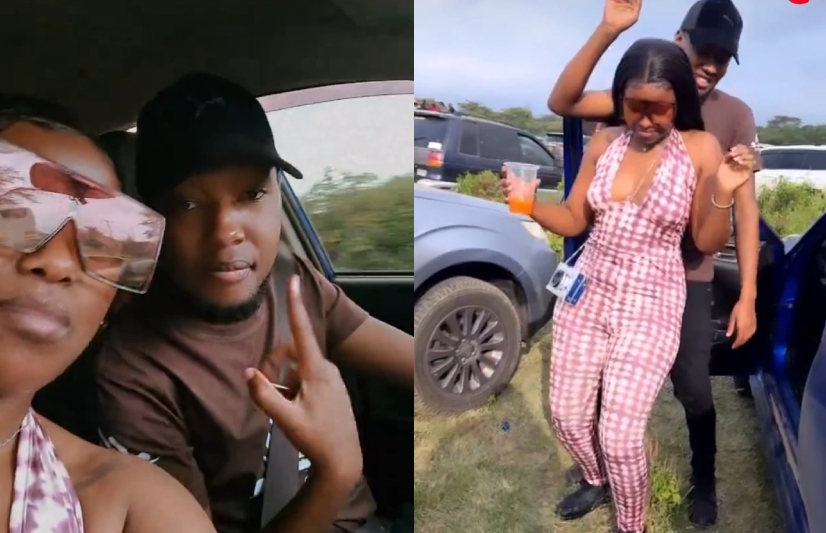 Dorea Chege Violently Rubs Her Booty Against DJ Dibul While Partying In Naivasha 